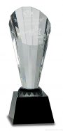 Clear Crystal Spire Facet Award on Black Base