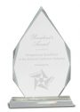 10.5″ Crystal Diamond on Clear Pedestal Base