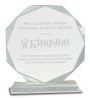 8″ Clear Crystal Octagon on Clear Pedestal Base