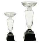 Clear Crystal Cup with Black Pedestal Base