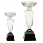 Clear Crystal Cup with Black Pedestal Base
