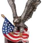 Hand Painted Resin Eagle on Base
