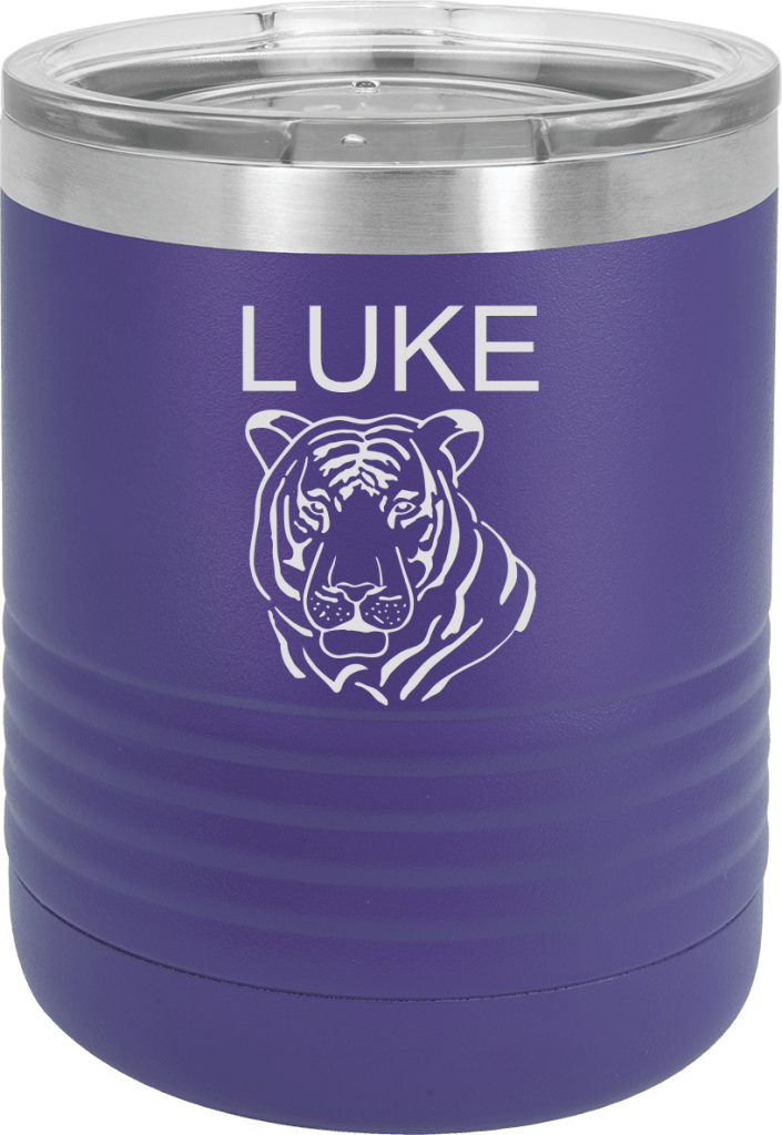 Polar Camel 10oz laser engraved Personalized stainless steel vacuum insulated tumbler clear lid 12 MA6088