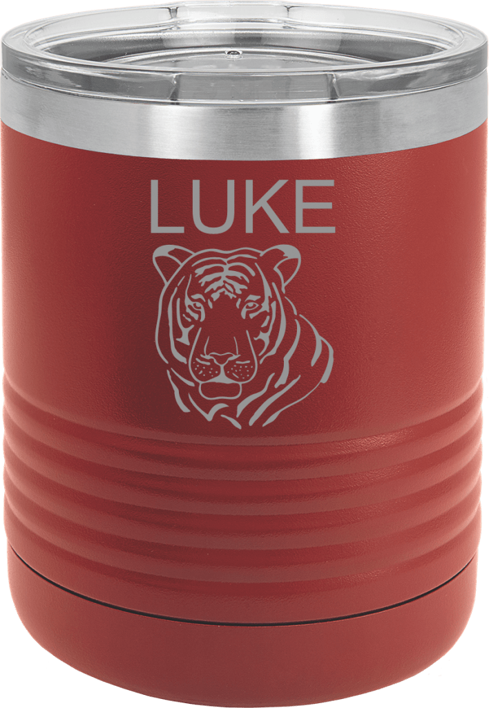 Polar Camel 10oz laser engraved Personalized stainless steel vacuum insulated tumbler clear lid 14 MA6092