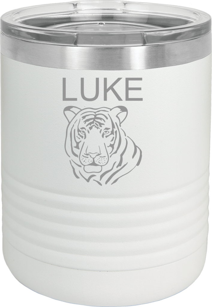 Polar Camel 10oz laser engraved Personalized stainless steel vacuum insulated tumbler clear lid 15 MA6093