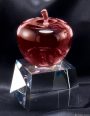 CRYSTAL RED APPLE ON BAS