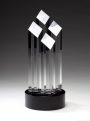 Four Tall Crystal Slant Towers Award