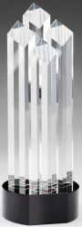 Four column glass transparent award