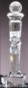 Crystal Glass Awards – 3″ x 16″ Genuine Prism Optical 1