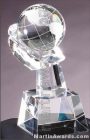 Crystal Glass Awards – 3 1/2″ x 8 1/2″ Genuine Prism Optical Globe in Hand 1