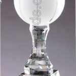 3 1/2″ x 10 1/4″ Basketball Prism Optical Crystal Glass 1