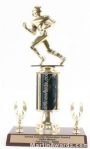Black Single Column Football With 2 Eagles Trophy 1