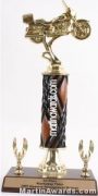Wood Single Column Road Motorcycle With 2 Eagles Trophy 1