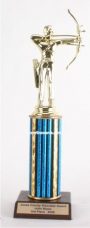Blue Single Column Male Archer Trophy 1