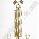 Gold Single Column Pinewood Derby Car With 2 Eagles Trophy 1