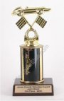 Black Single Column Pinewood Derby Car Trophy 1