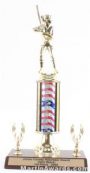 Red/White/Blue Single Column Female Softball With 2 Eagles Trophy 1