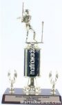Black Single Column Male T-Ball With 2 Eagles Trophy 1