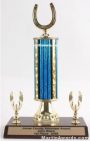 Blue Single Column Horseshoe With 2 Eagles Trophy 1