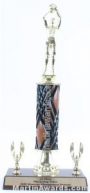 Wood Single Column Female Basketball With 2 Eagles Trophy 1