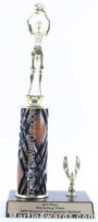Wood Single Column Female Basketball With 1 Eagle Trophy 1