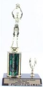 Green Single Column Female Basketball With 1 Eagle Trophy 1