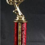 Red Single Column Chopper Motorcycle Trophy 1