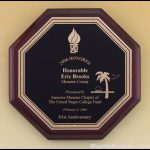 Plaque – Rosewood Stained Octagonal Plaque 1