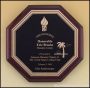 Plaque – Rosewood Stained Octagonal Plaque 1