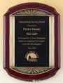 Plaque – Rosewood Stained Piano Finish Plaque w/Bronze Frame Casting and Black Brass Engraving Plate 1