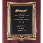 Plaque – Rosewood Piano Finish Plaques with Antique Bronze Frame Border 1