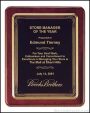 Plaque – Rosewood Stained Piano-Finish Plaques with Antique Bronze Metal Frame 1