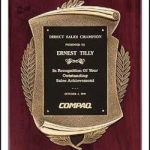 Plaque – Rosewood Piano Finish Plaque with Antique Bronze Frame Casting 1