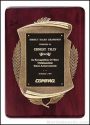 Plaque – Rosewood Piano Finish Plaque with Antique Bronze Frame Casting 1