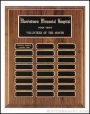 Plaque – American Walnut Perpetual Plaques with Black Brass Plates 1