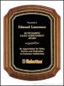 Plaque – Solid Walnut Plaque w/Black Center Plate with Florentine Border 1