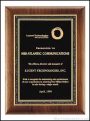 Plaque – Solid American Walnut Plaque w/Black Center Plate with Florentine Border 1