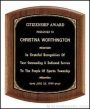 Plaque – Solid American Walnut Plaque with Black Brass Plate 1