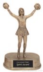 Cheerleader Gold Resin Trophy 1