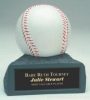 White Baseball On Base Gold Resin Trophy 1