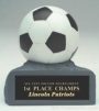 B/W Soccer On Base Gold Resin Trophy 1
