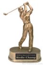 Female Golf Gold Resin Trophy 1