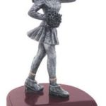 Cheerleader Silver Resin Trophy 1
