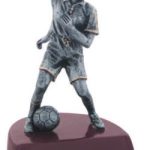 Female Soccer Silver Resin Trophy 1