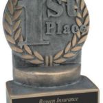 1st Place Wreath Resin Trophy 1