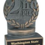 2nd Place Wreath Resin Trophy 1