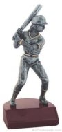 Female Baseball Silver Resin Trophy 1