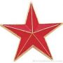 7/8″ Etched Soft Enamel Red Star Chenille Letter Pin 1