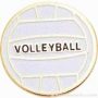 3/4″ Etched Soft Enamel Volleyball Chenille Letter Pin 1
