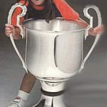 Trophy Cup On Wood Base: 36″ 1